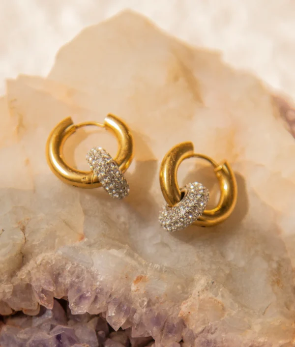 Jolie Two Toned Earrings - Image 3
