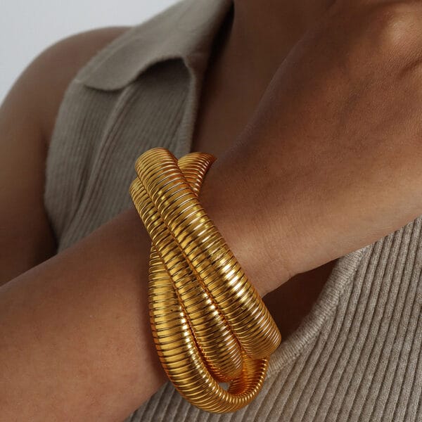 Cleo Triple Twister Bangle - Image 5