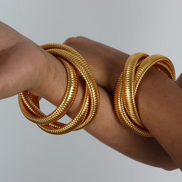 Cleo Triple Twister Bangle - Image 3