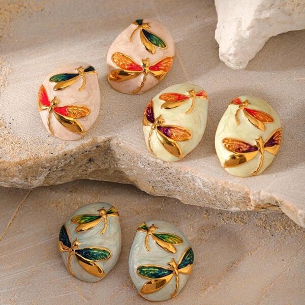 Dragonfly Enamel Studs - Image 3