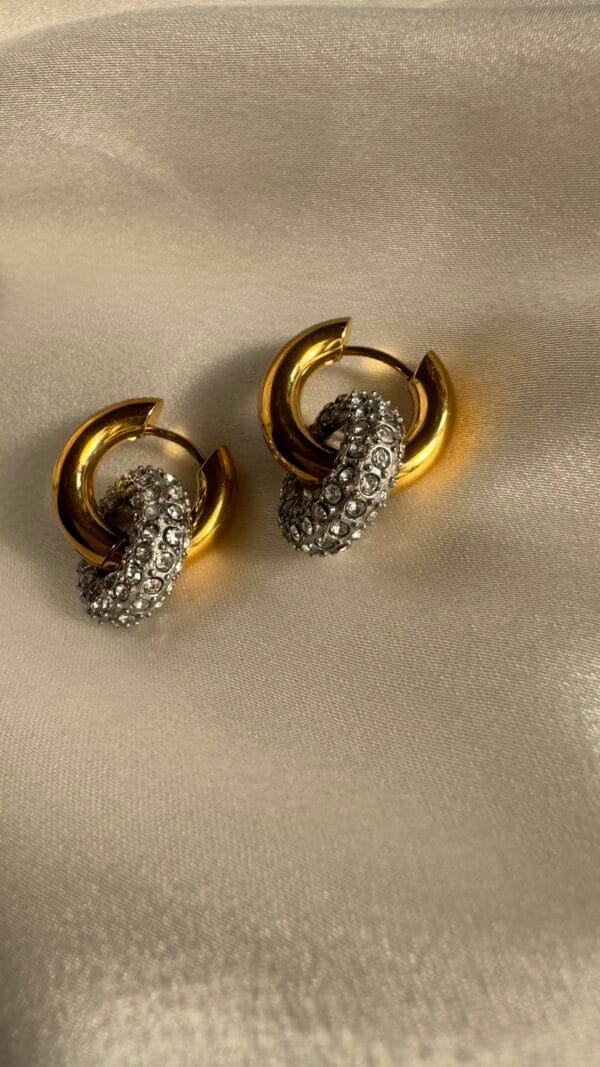 Jolie Two Toned Earrings - Image 2