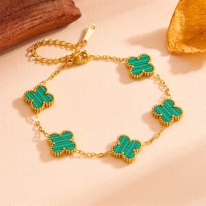 Verdant Clover Bracelet - Green