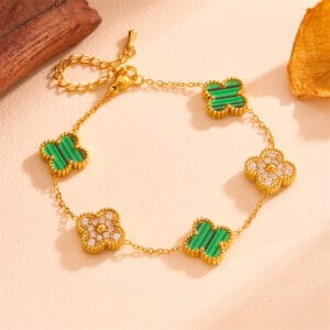 Diamante Clover Bracelet Verdant