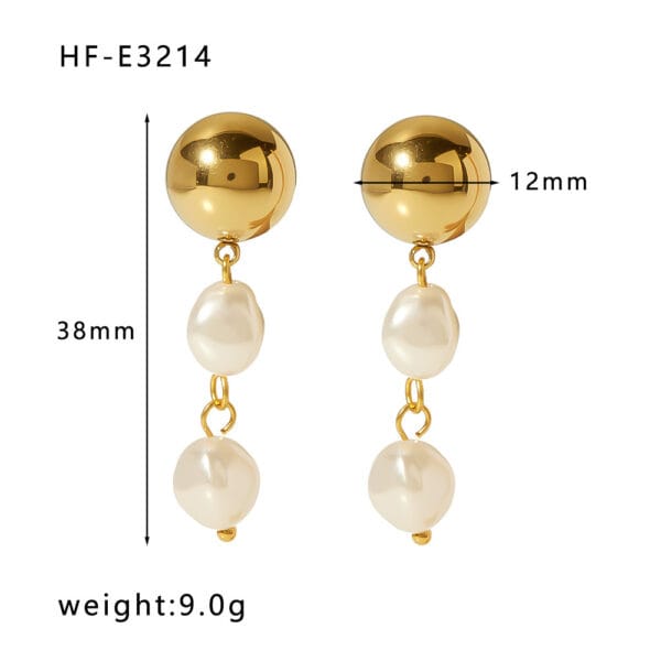Nora Pearl Drop Earrings - Image 2