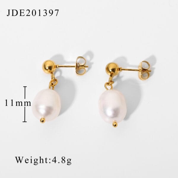 Taylor Pearl Earrings - Image 2