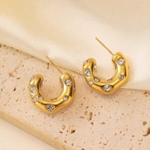 Crescent Diamante Earrings