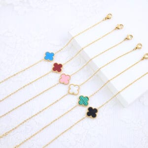 Pink Single Clover Bracelet