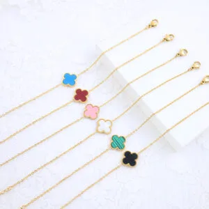 Pink Single Clover Bracelet