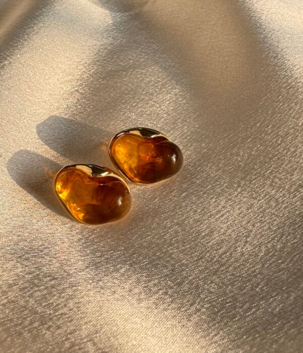 Tiger eye studs