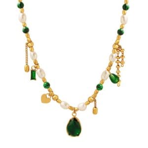 Jade Freshwater Pearl Necklace