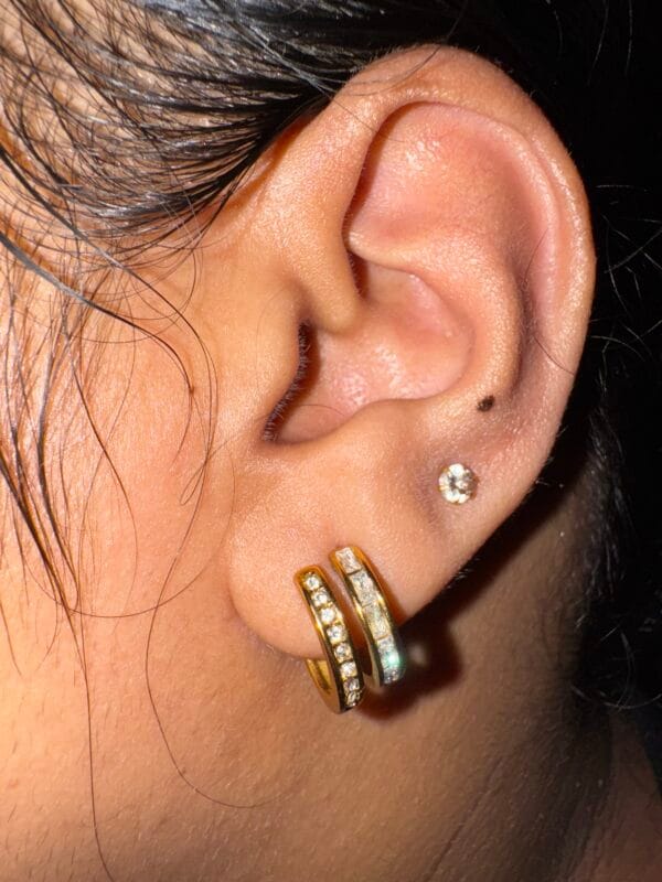 Diamanté double hoop - Image 2