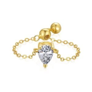 Teardrop adjustable chain Ring
