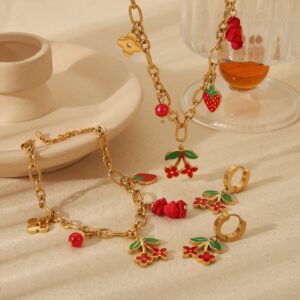 Cherry charm necklace