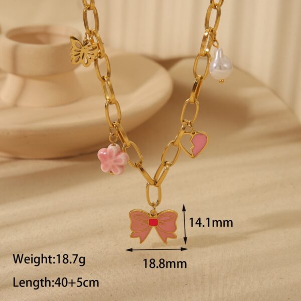 Bow charm necklace - Image 2