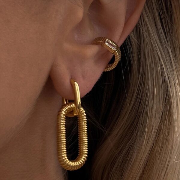 Thea textured hoops - Image 3