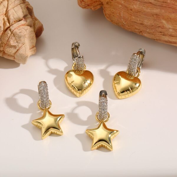 Balloon heart earrings