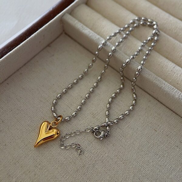 Love necklace dual tone